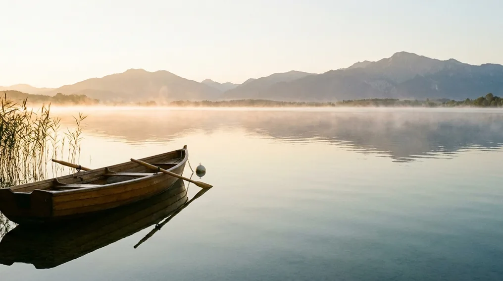 Der Chiemsee vor der Alpenkulisse