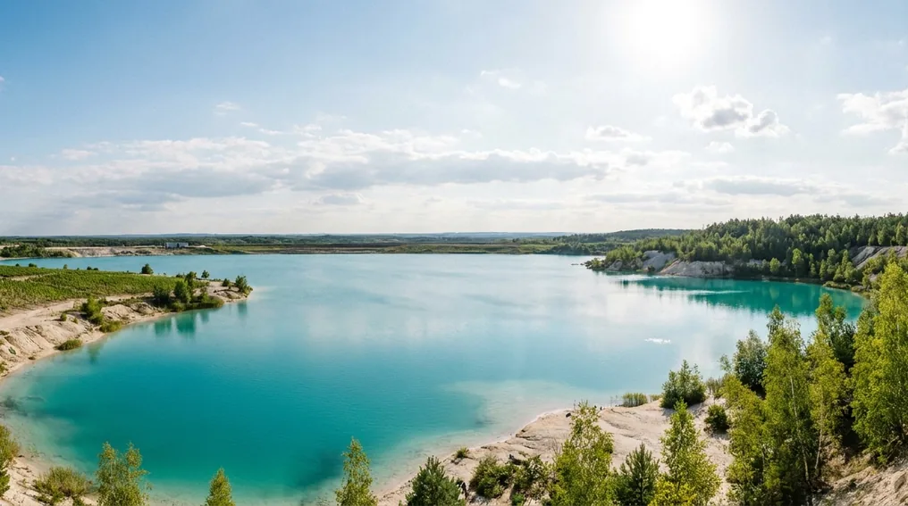Der Geiseltalsee - größter künstlicher See Deutschlands bei Mücheln